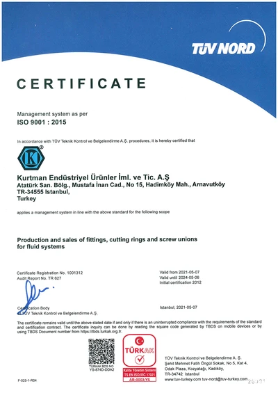 TUV NORD ISO-9001-2015 ENGLISH